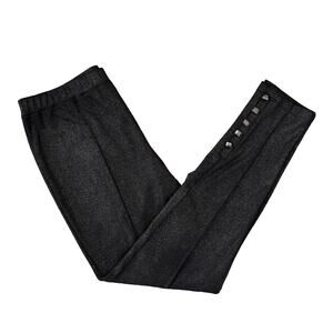 Narration Black & Silver Metallic Pull On Leggings/Pants - SIZE LARGE